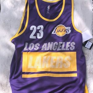 NBA Lakers Lebron James Jersey Purple & Yellow